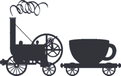 locomotive and cup
