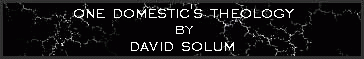 One Domestic's Theology 
By David Solum