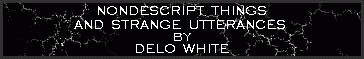 Nondescript Things and
Strange Utterances by Delo White